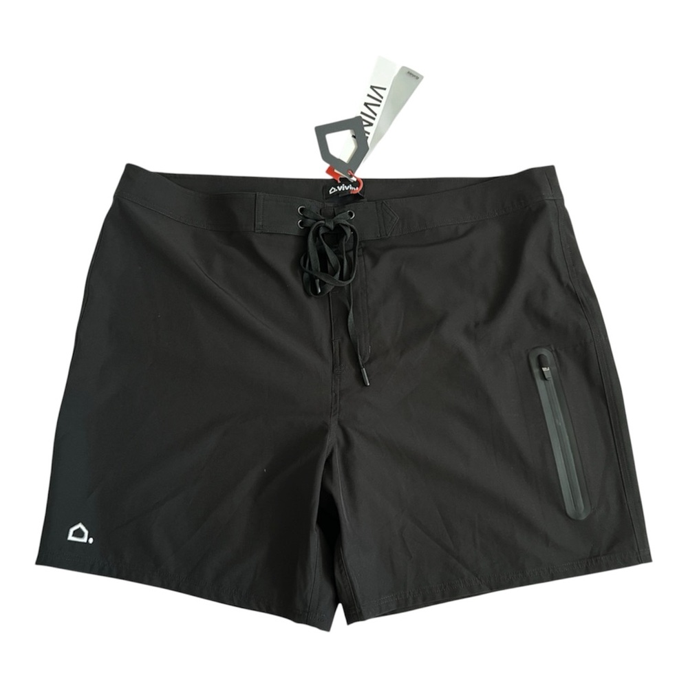 Vivint Mens Shorts Black Size XXL Lace Tie Front New NWT